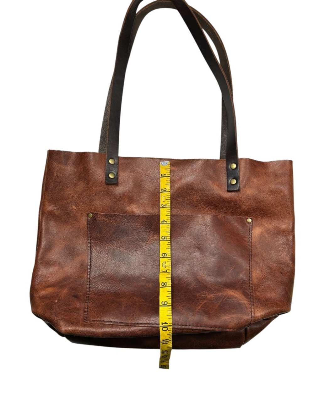 Portland Leather Goods Medium Tote Full Grain Leather Patina Brown - Picture 13 of 14